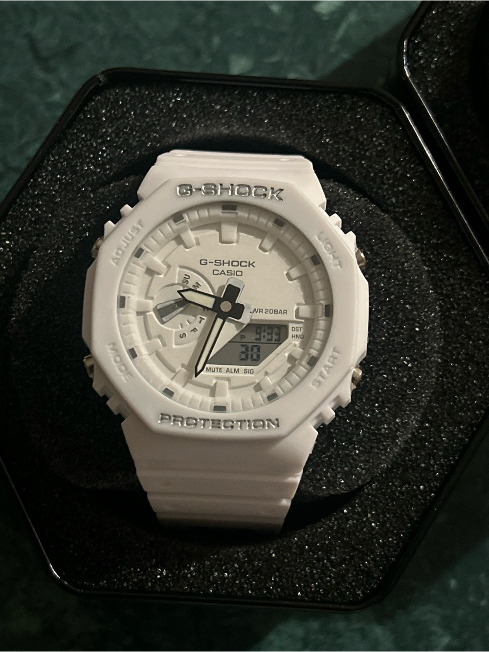 G-Shock White Resin Analog-Digital Watch